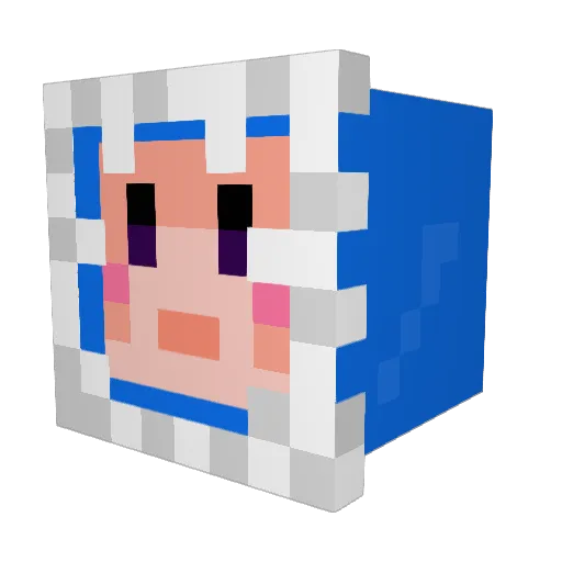 GodlikeKitten Minecraft avatar head, 3D render
