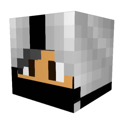 Godlspeed Minecraft avatar head, 3D render