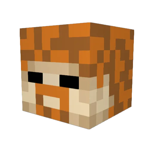 GodlyGoop Minecraft avatar head, 3D render