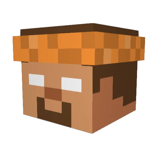 GodlyPleb Minecraft avatar head, 3D render