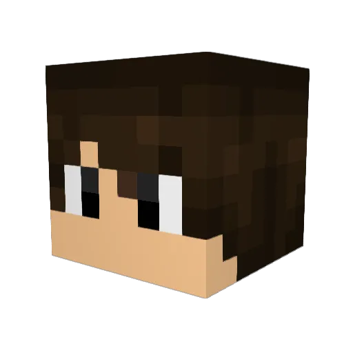 GodlyPoops Minecraft avatar head, 3D render