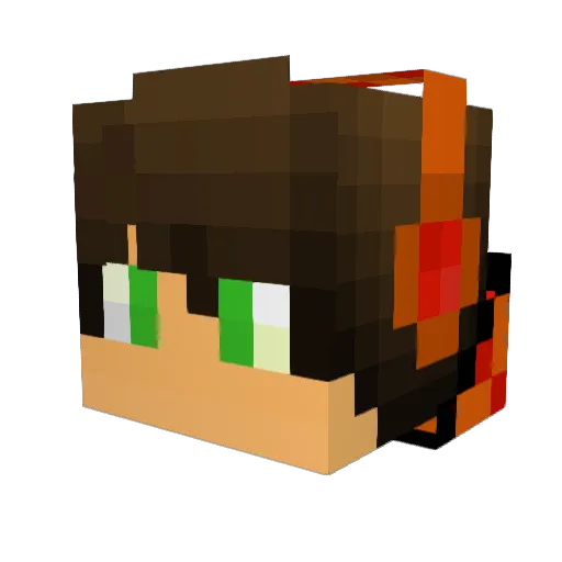 GodlySupUuu Minecraft avatar head, 3D render