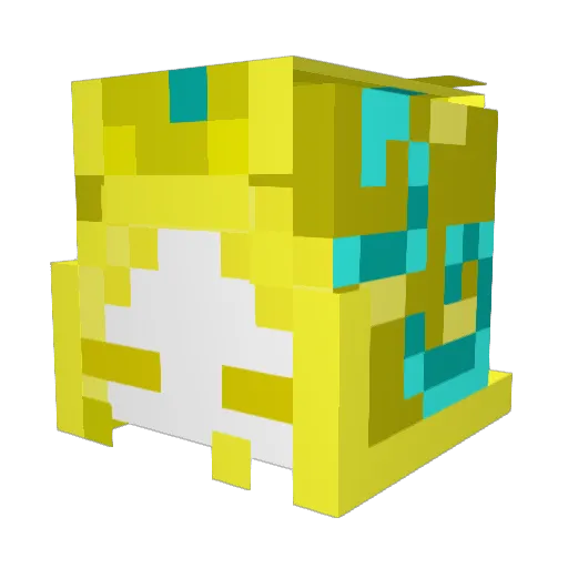 Godlylights Minecraft avatar head, 3D render
