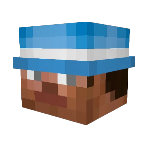 Godlyshark1 Minecraft avatar head, 3D render