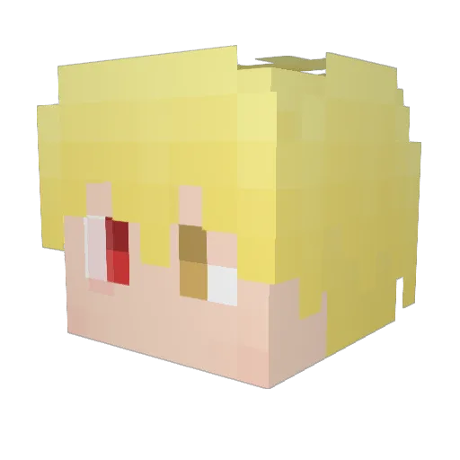 Godmanghost Minecraft avatar head, 3D render