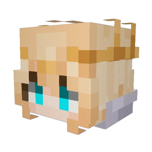 GodofBlackHole Minecraft avatar head, 3D render