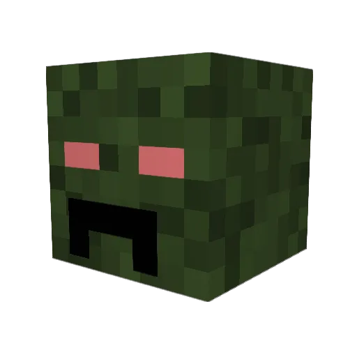 GodofGrass Minecraft avatar head, 3D render