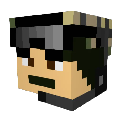 Godofminecraft48 Minecraft avatar head, 3D render