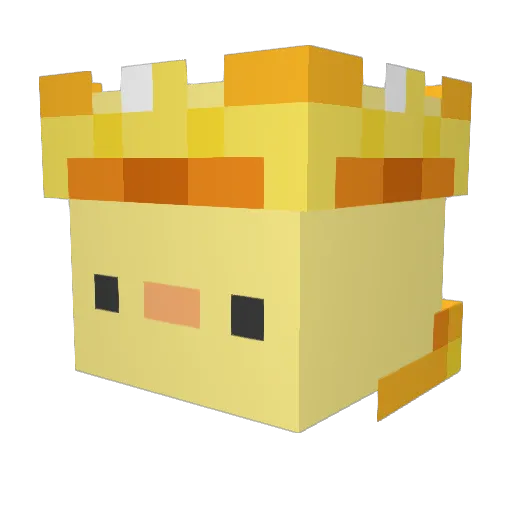 Godooo_ Minecraft avatar head, 3D render