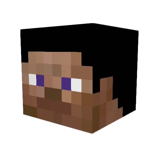 GodsRamen Minecraft avatar head, 3D render