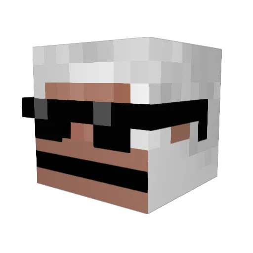 GodsRightHandMan Minecraft avatar head, 3D render