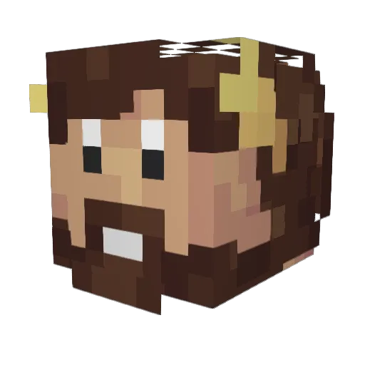 GodsWealth Minecraft avatar head, 3D render