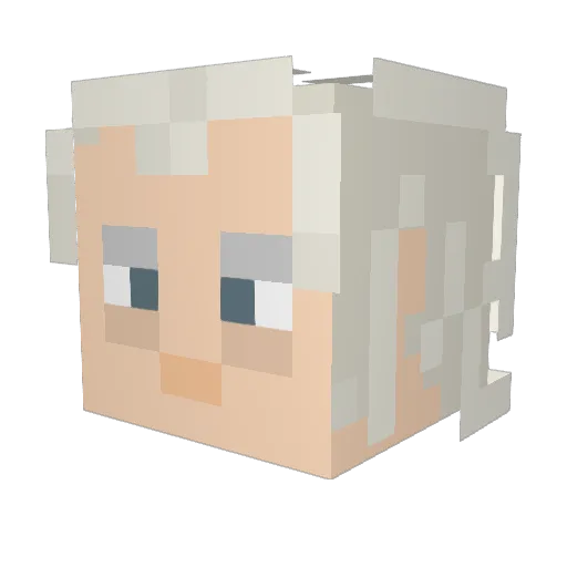 Godshans Minecraft avatar head, 3D render