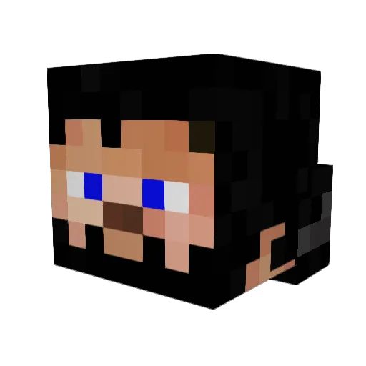 Godsidian Minecraft avatar head, 3D render