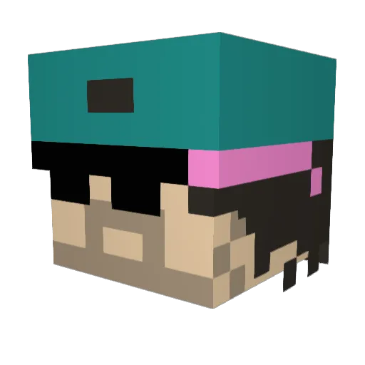 Godsmeal Minecraft avatar head, 3D render
