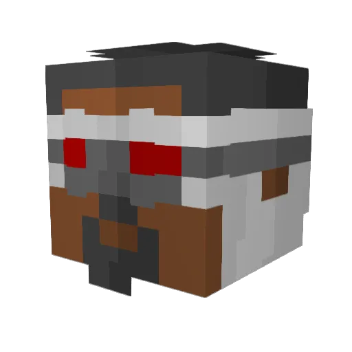GodspeedGarou Minecraft avatar head, 3D render