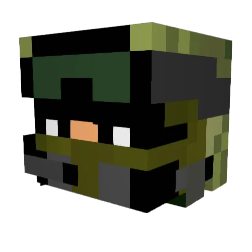 Godsworder Minecraft avatar head, 3D render