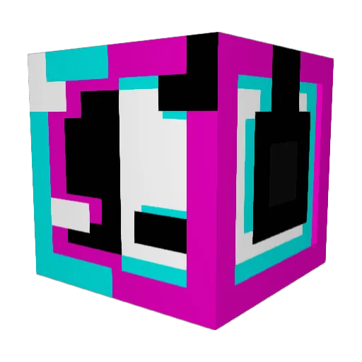 GodupX Minecraft avatar head, 3D render