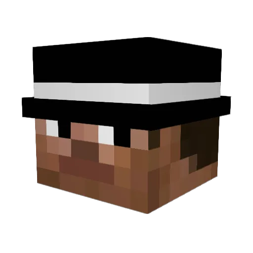 Godwiiin Minecraft avatar head, 3D render
