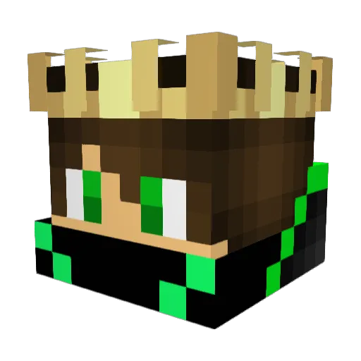 GodzDenis Minecraft avatar head, 3D render
