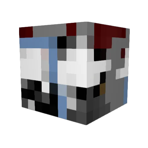 Godzik_ Minecraft avatar head, 3D render