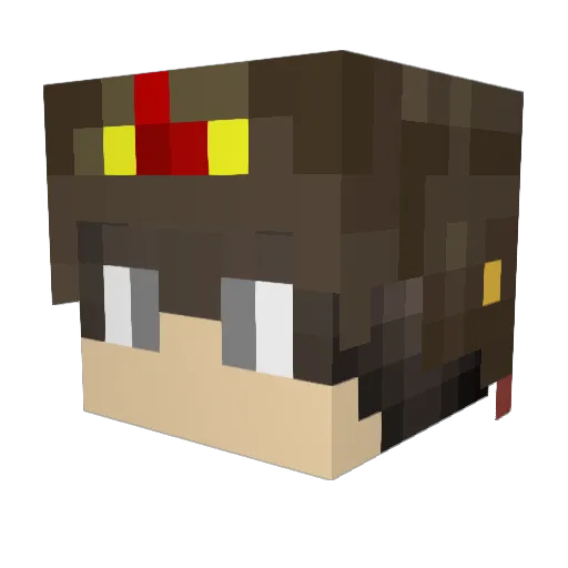 Godzilla1025 Minecraft avatar head, 3D render
