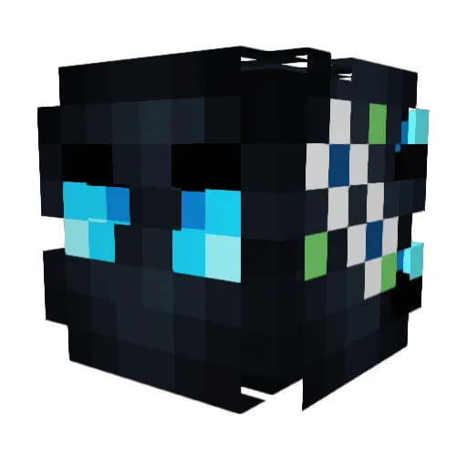 GodzillaOvO Minecraft avatar head, 3D render