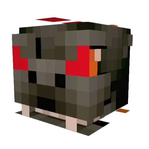 Godzilla_Gorilla Minecraft avatar head, 3D render