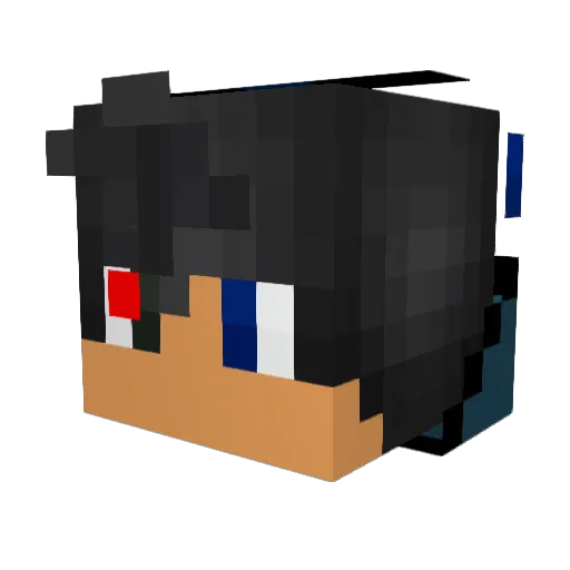 Godzilla_O Minecraft avatar head, 3D render