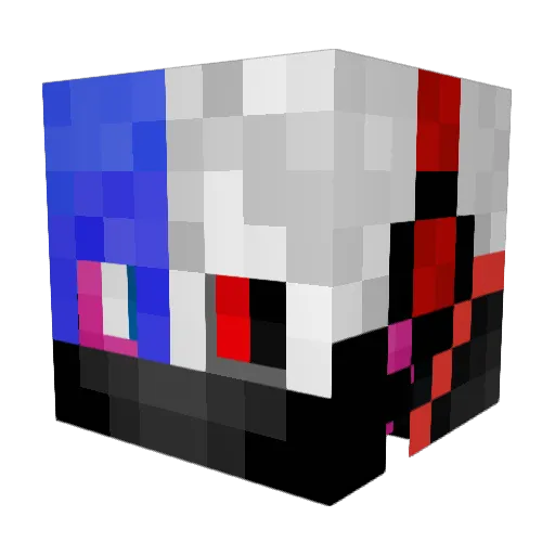 Godziwwa Minecraft avatar head, 3D render