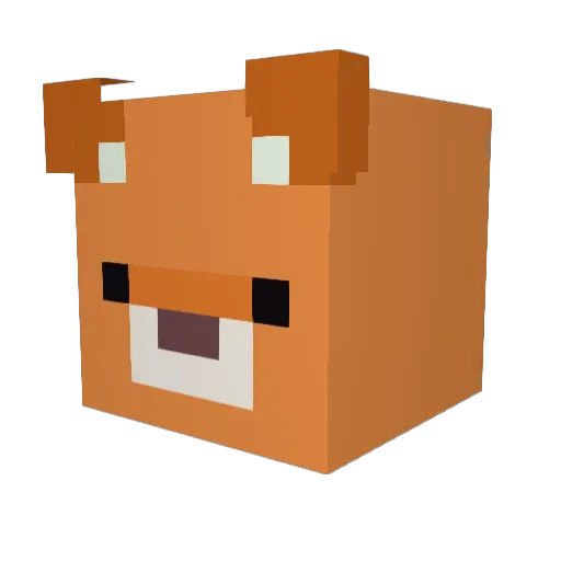 Goeexx Minecraft avatar head, 3D render