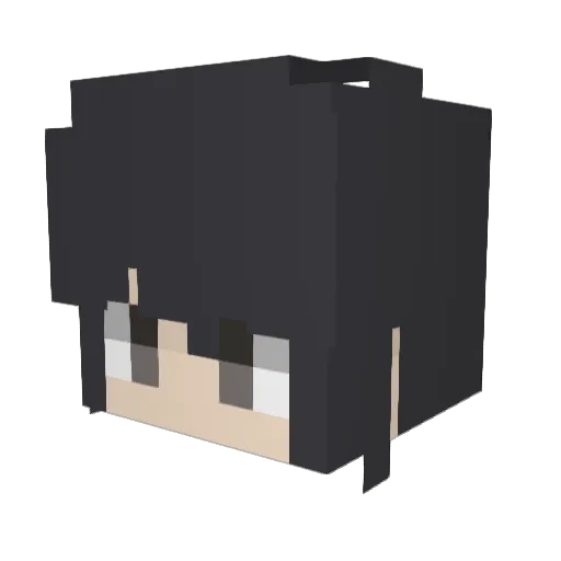 Goemon508 Minecraft avatar head, 3D render