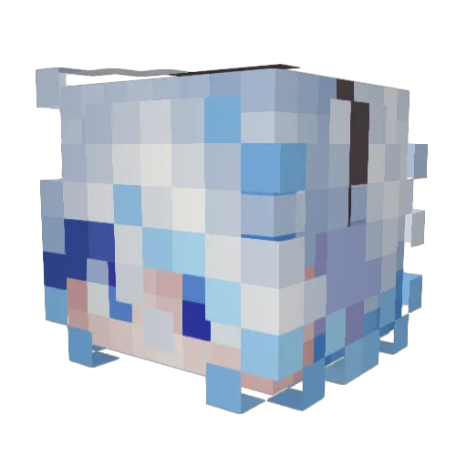 Goemonfn Minecraft avatar head, 3D render