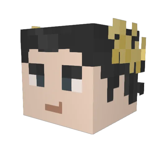 Goeth Minecraft avatar head, 3D render
