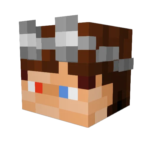 Gofer00 Minecraft avatar head, 3D render