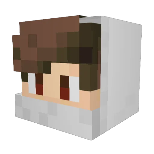 Goferrekkk Minecraft avatar head, 3D render
