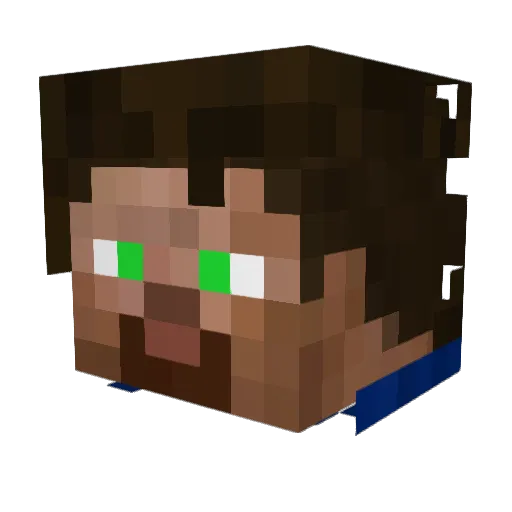 GofferHD Minecraft avatar head, 3D render