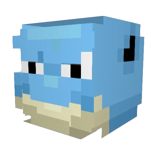 GofisLV Minecraft avatar head, 3D render