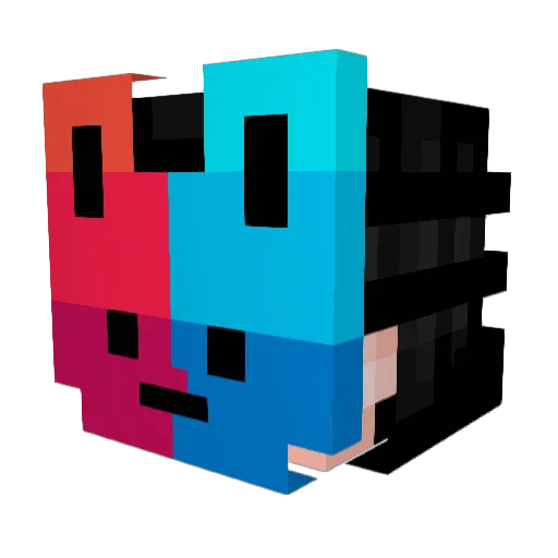 Gofoss Minecraft avatar head, 3D render