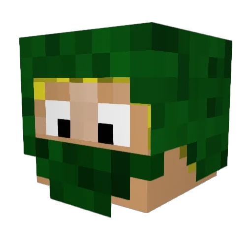 Gogam Minecraft avatar head, 3D render