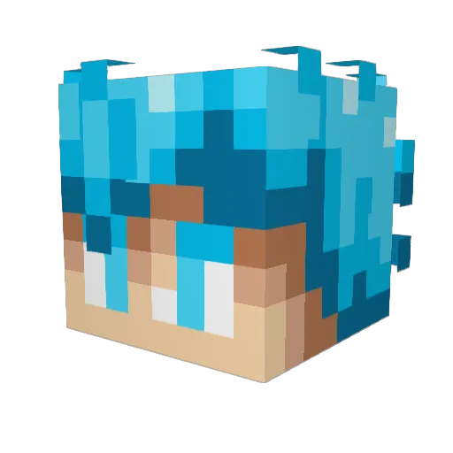 Gogeta948 Minecraft avatar head, 3D render