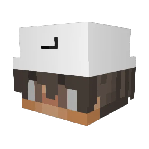 Gogevv Minecraft avatar head, 3D render