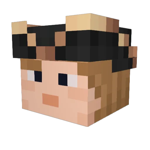 Goggle_Vivian Minecraft avatar head, 3D render
