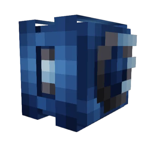 Goggmeister Minecraft avatar head, 3D render