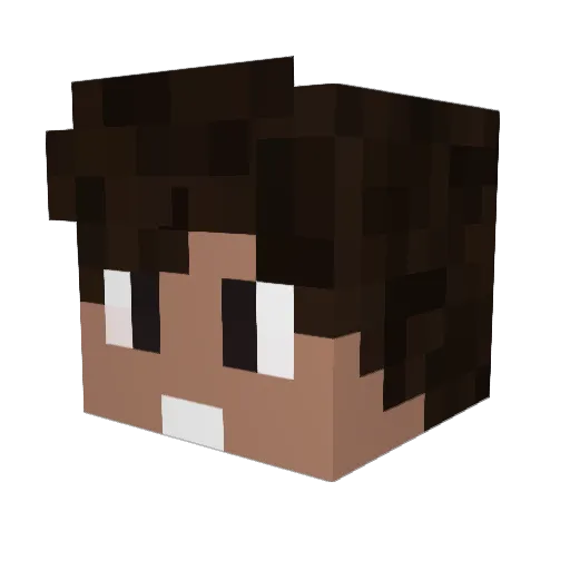 Gogi_YT Minecraft avatar head, 3D render