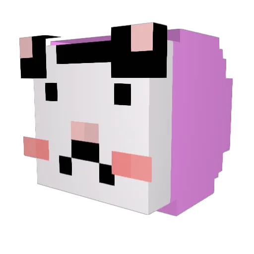 Gogikun Minecraft avatar head, 3D render