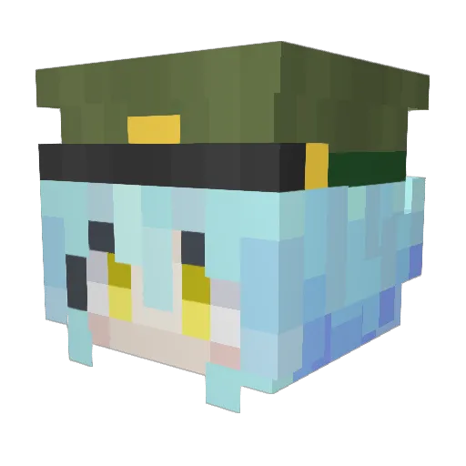 Gogildongs Minecraft avatar head, 3D render