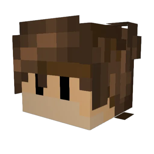 Gogimogi Minecraft avatar head, 3D render