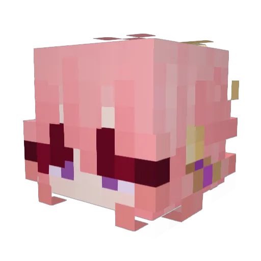 Gogo21A Minecraft avatar head, 3D render