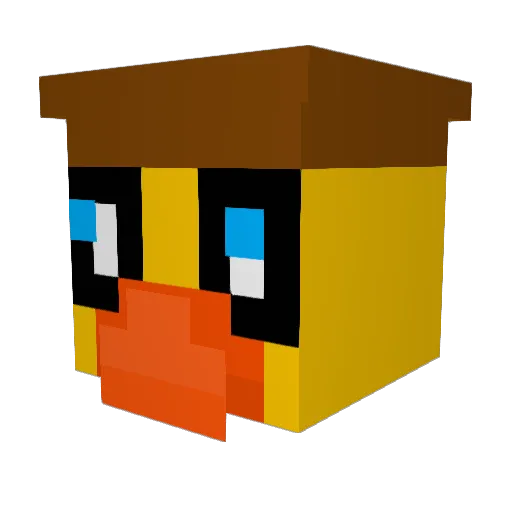 Gogo_J Minecraft avatar head, 3D render